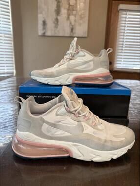 Nike Mens Air Max React 270 White Ghost Aqua Running Shoes US 8.5 A04971-100